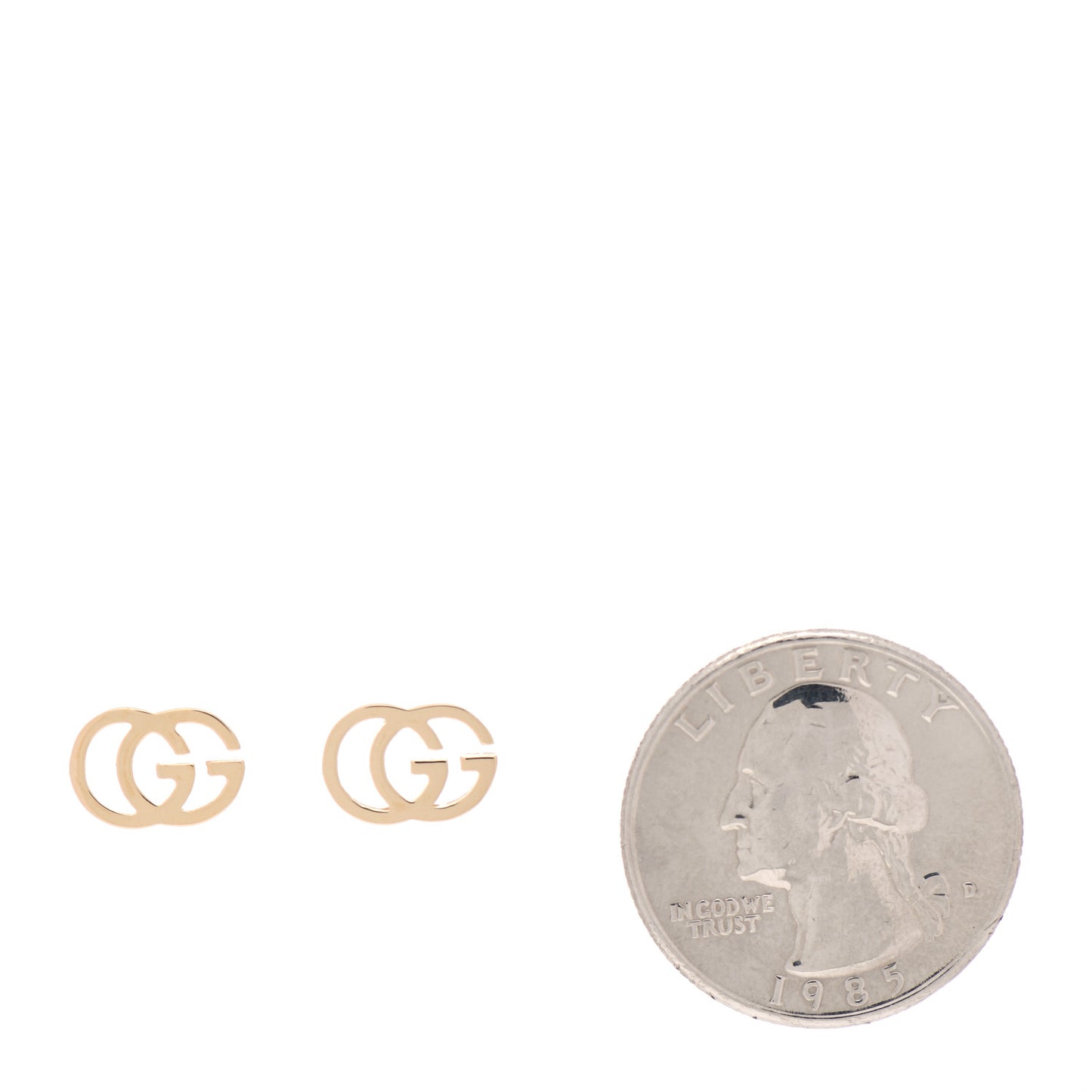 18K Yellow Gold GG Tissue Stud Earrings