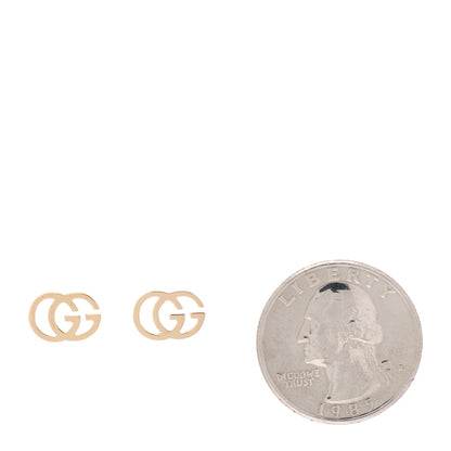 Gucci 18K Yellow Gold GG Tissue Stud Earrings 2 of 6