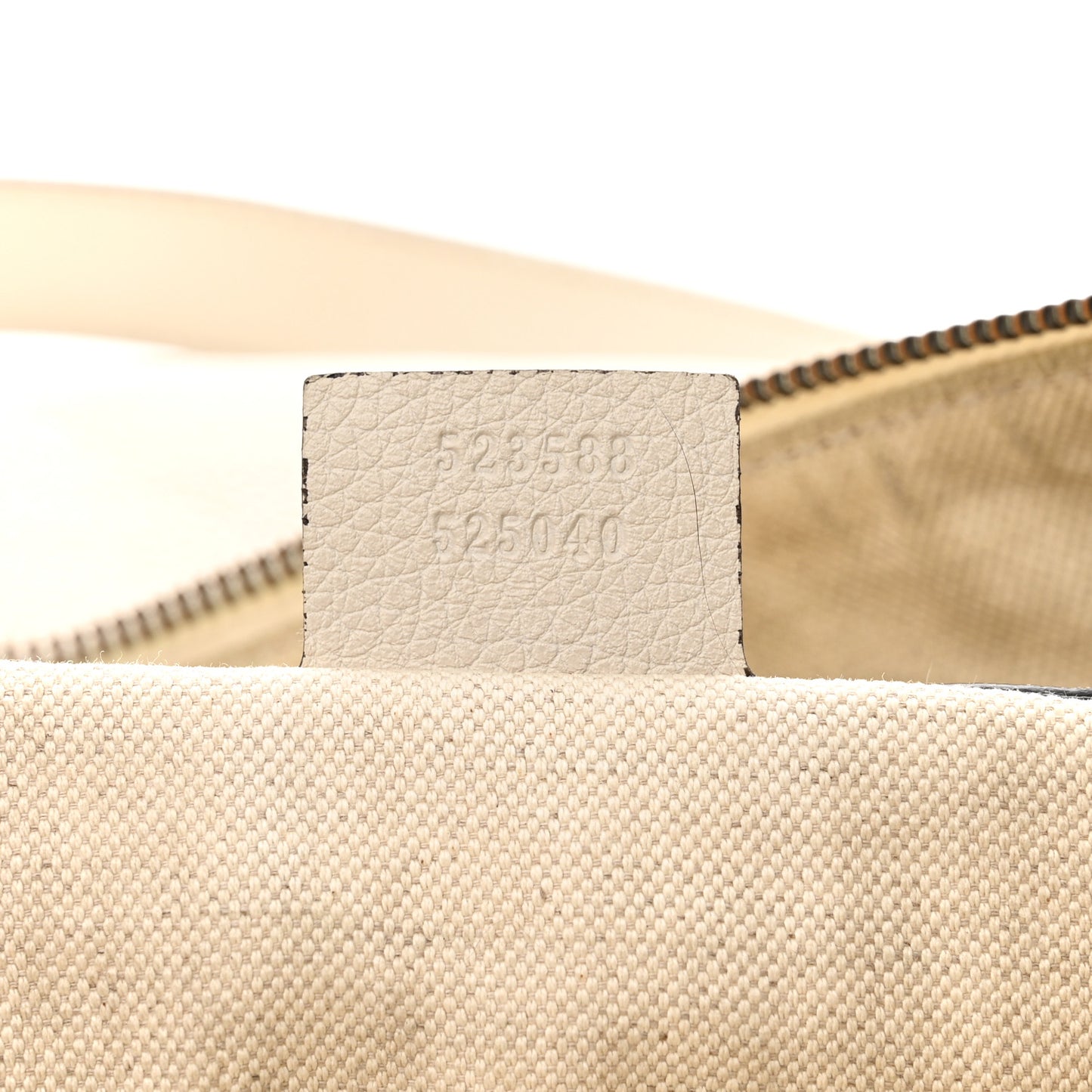 Grained Calfskin Logo Half Moon Hobo White