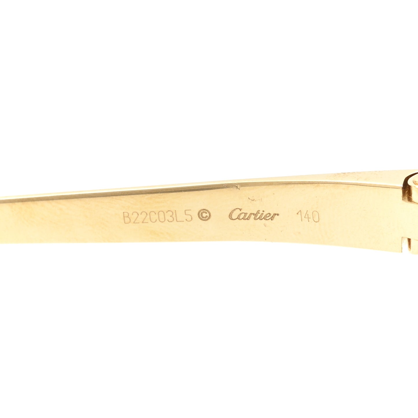 Panthere De Cartier Cat Eye Sunglasses Gold