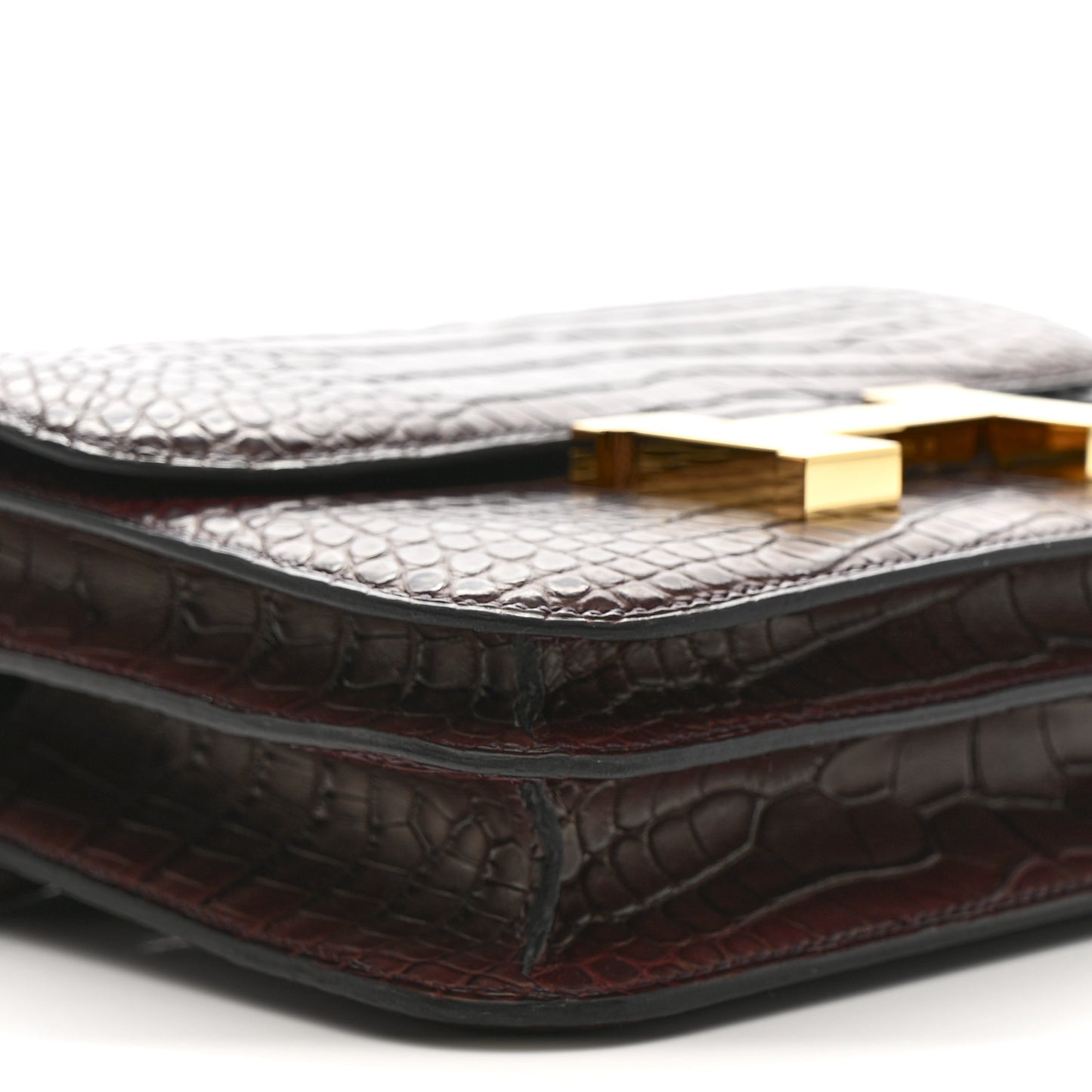 Matte Alligator Constance 18 Rouge Sellier