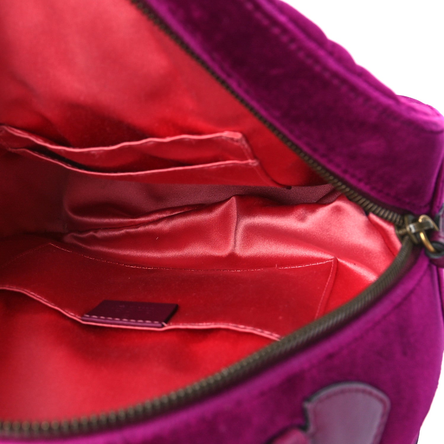 Gucci Velvet Matelasse GG Marmont Dome Backpack Fuchsia Violet Cyclamen 5 of 9