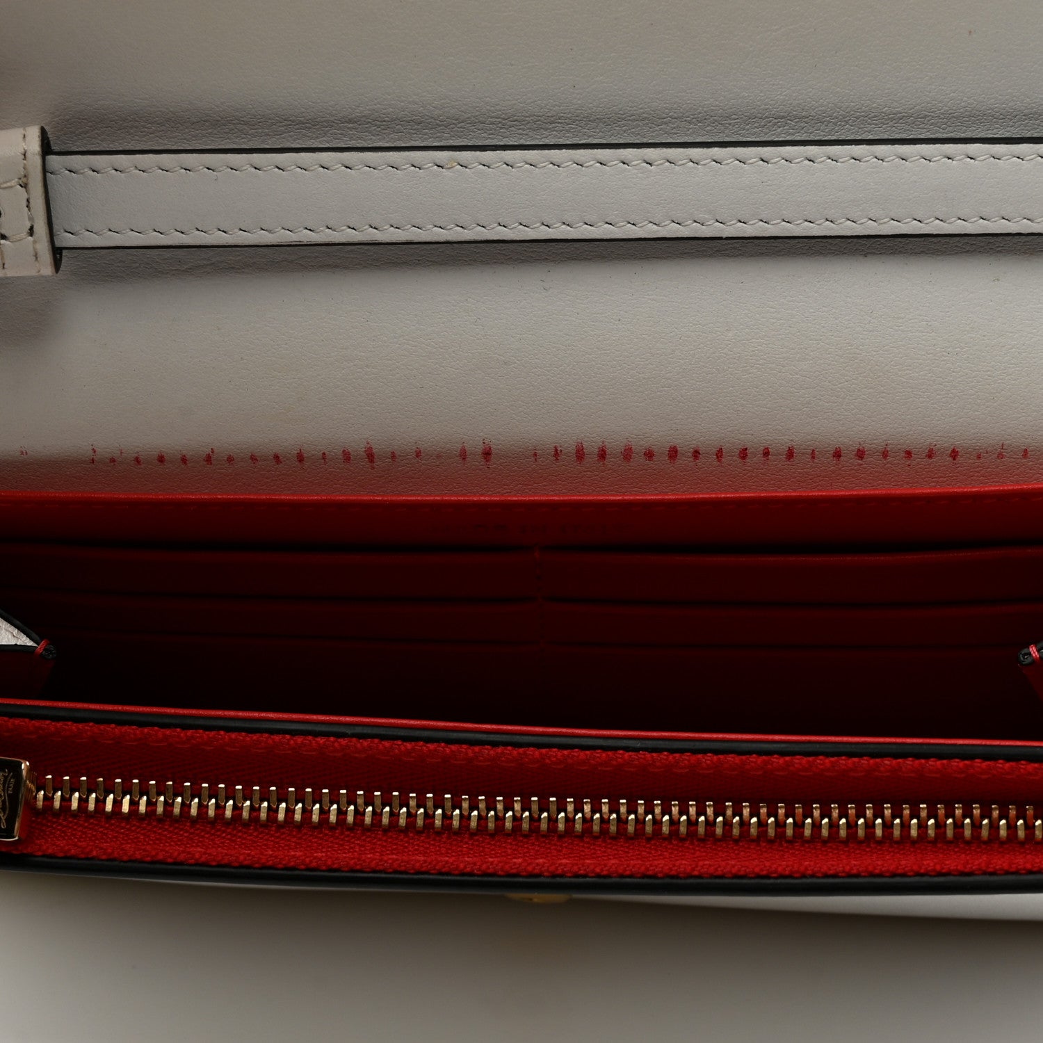 Christian Louboutin Calfskin Spikes Boudoir Wristlet White 9 of 9
