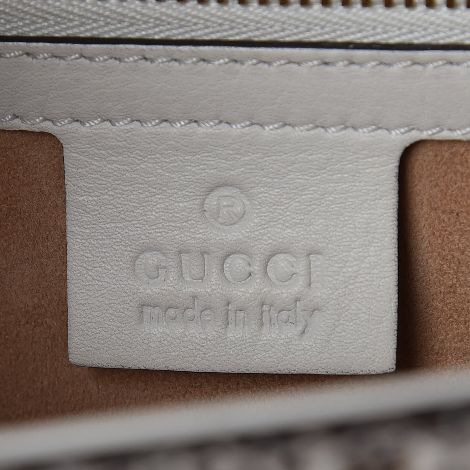 Gucci Snakeskin Small Sylvie Shoulder Bag Grey 8 of 9