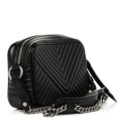 Prada Soft Calfskin Impunture Diagramme Camera Bag Black 3 of 12