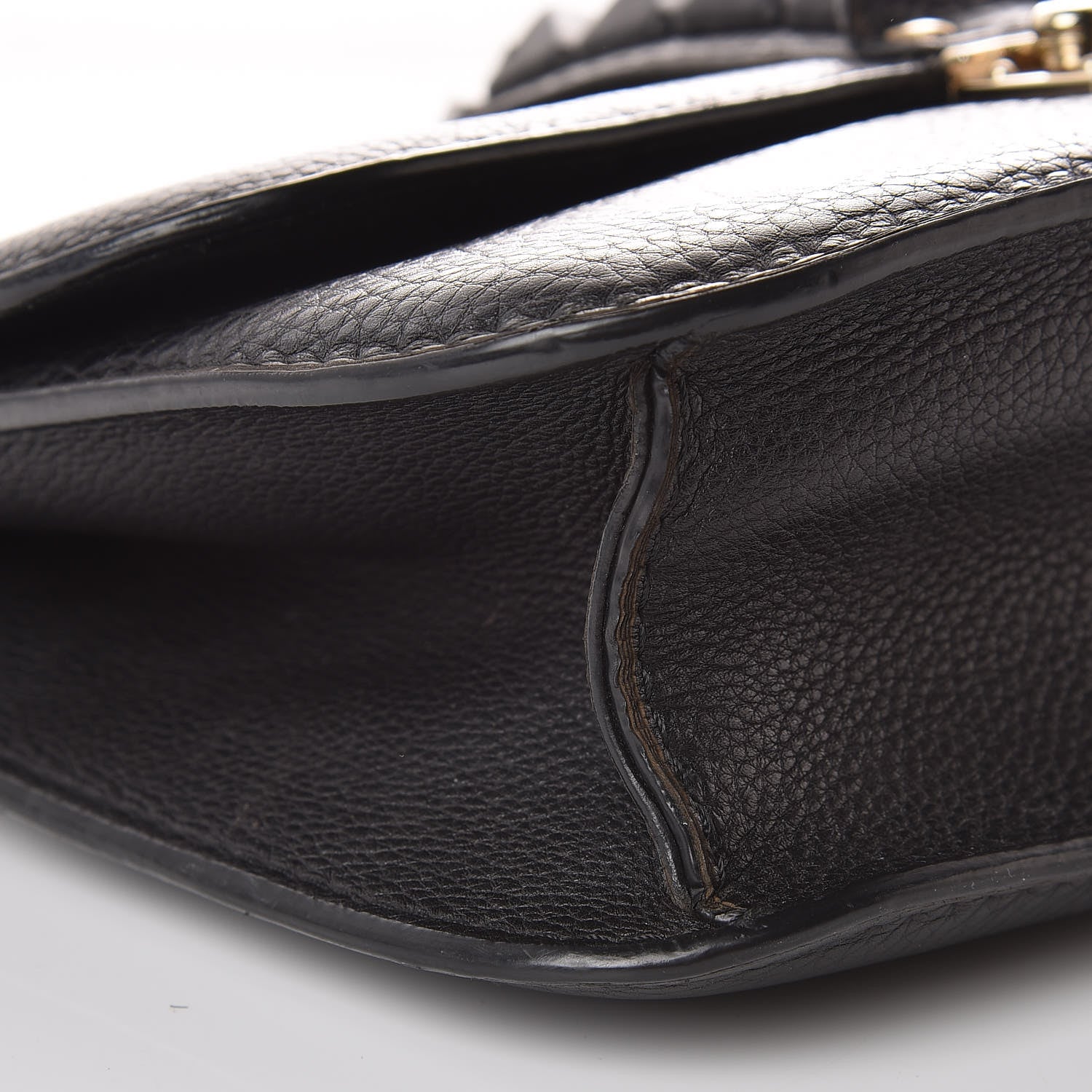 Valentino Garavani Pebbled Calfskin Medium Glam Lock Rockstud Flap Black 11 of 12