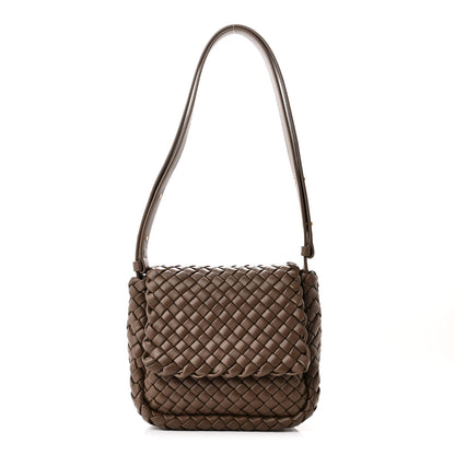 Bottega Veneta Nappa Intreccio Mini Cobble Shoulder Bag Taupe Grey 1 of 9