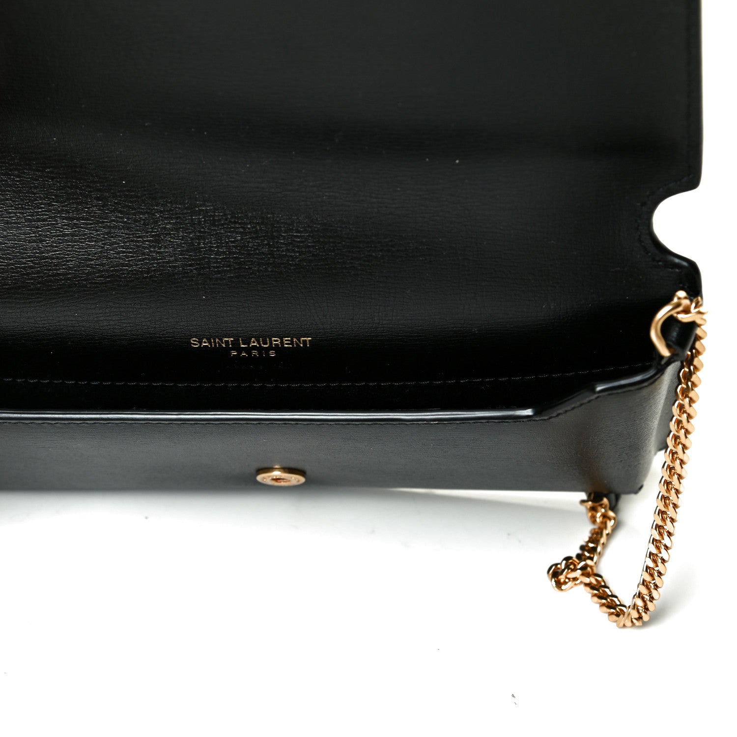 Saint Laurent Smooth Calfskin Monogram Phone Holder Crossbody Black 4 of 5