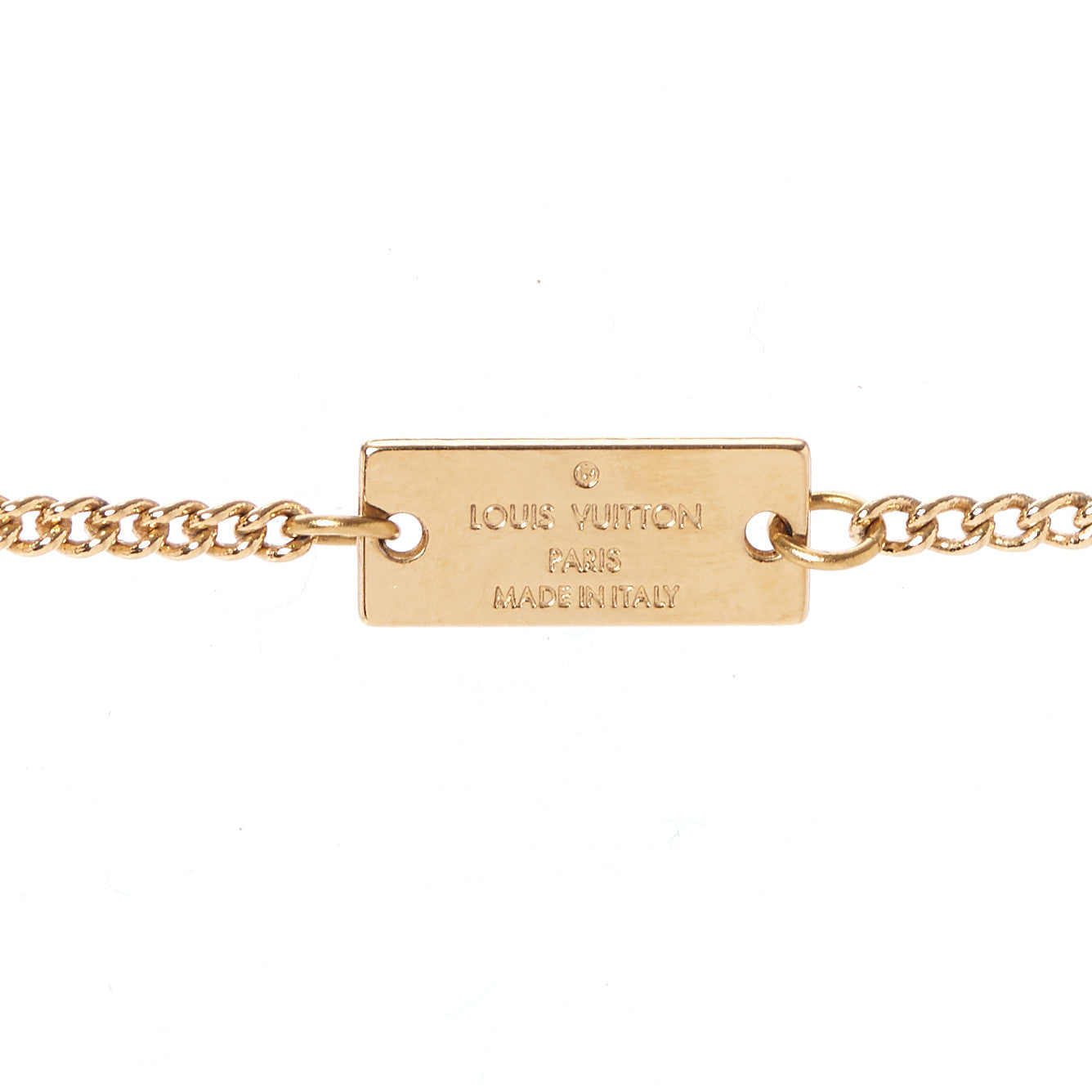 Louis Vuitton Monogram LV Charms Necklace Gold 5 of 7