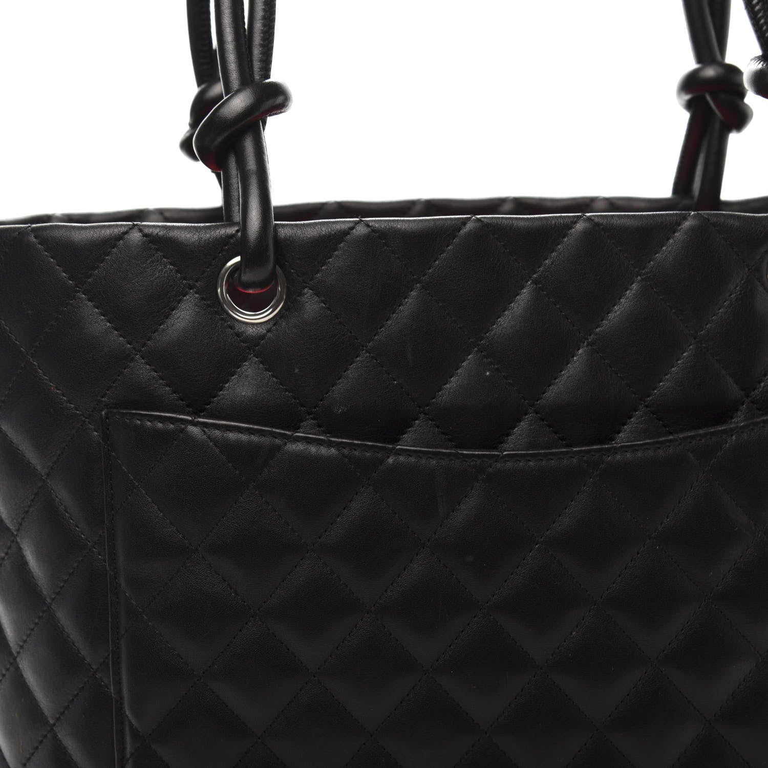 Chanel Calfskin Quilted Large Cambon Tote Black White 17 of 17