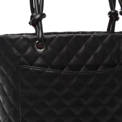 Chanel Calfskin Quilted Large Cambon Tote Black White 17 of 17