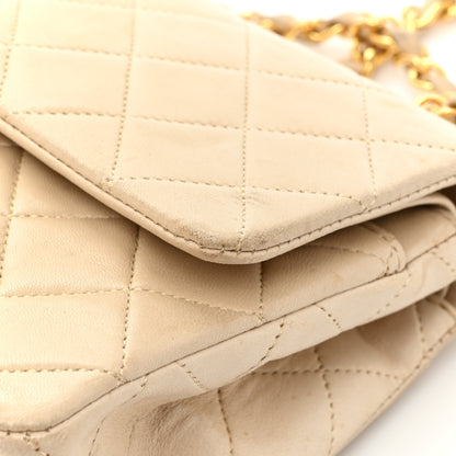 Chanel Lambskin Quilted Small Double Flap Beige 20 of 23