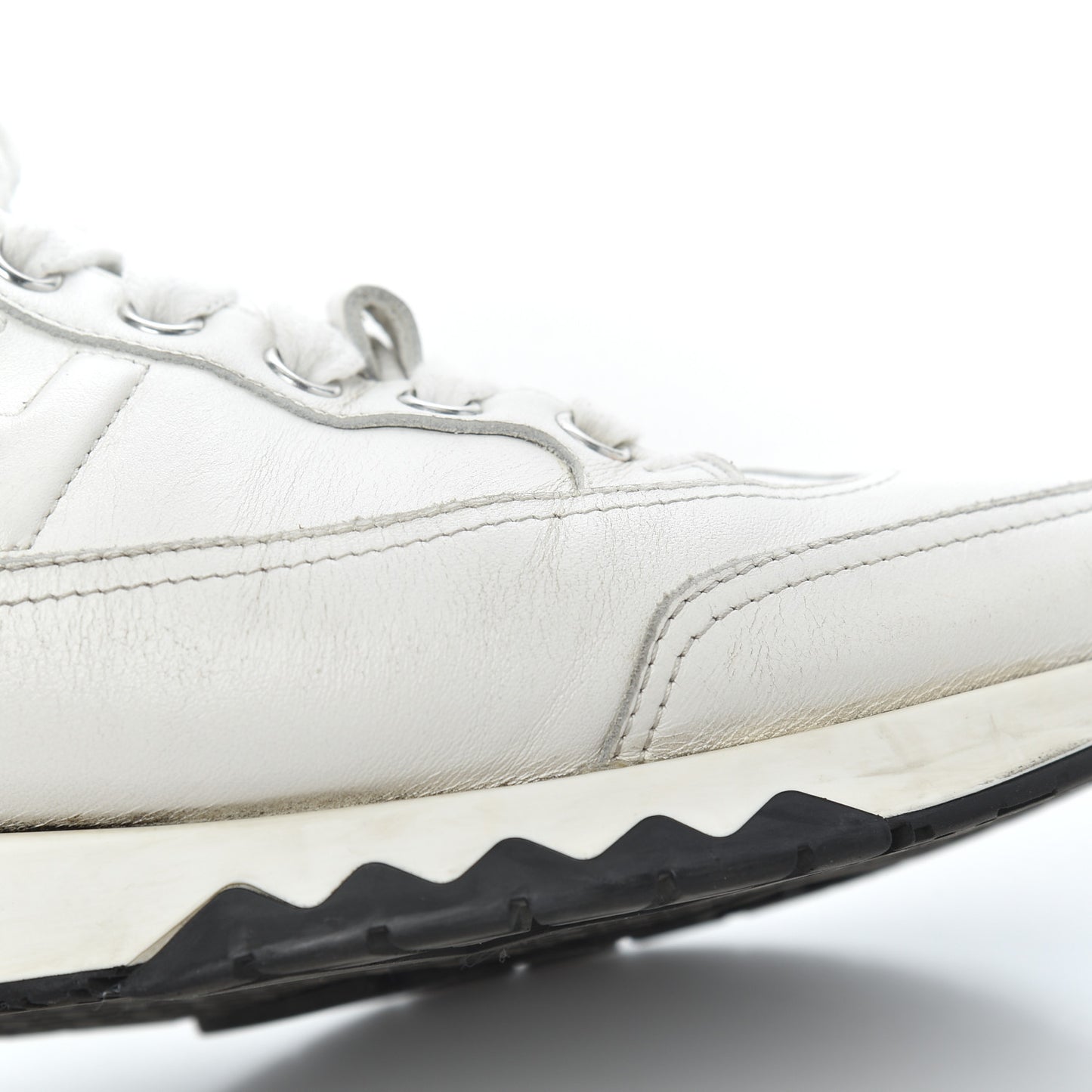 Calfskin Womens Trail Sneakers 39.5 White