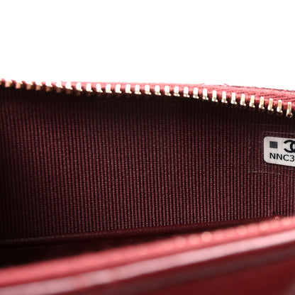 Chanel Lambskin Quilted Clutch With Chain Burgundy 7 of 11