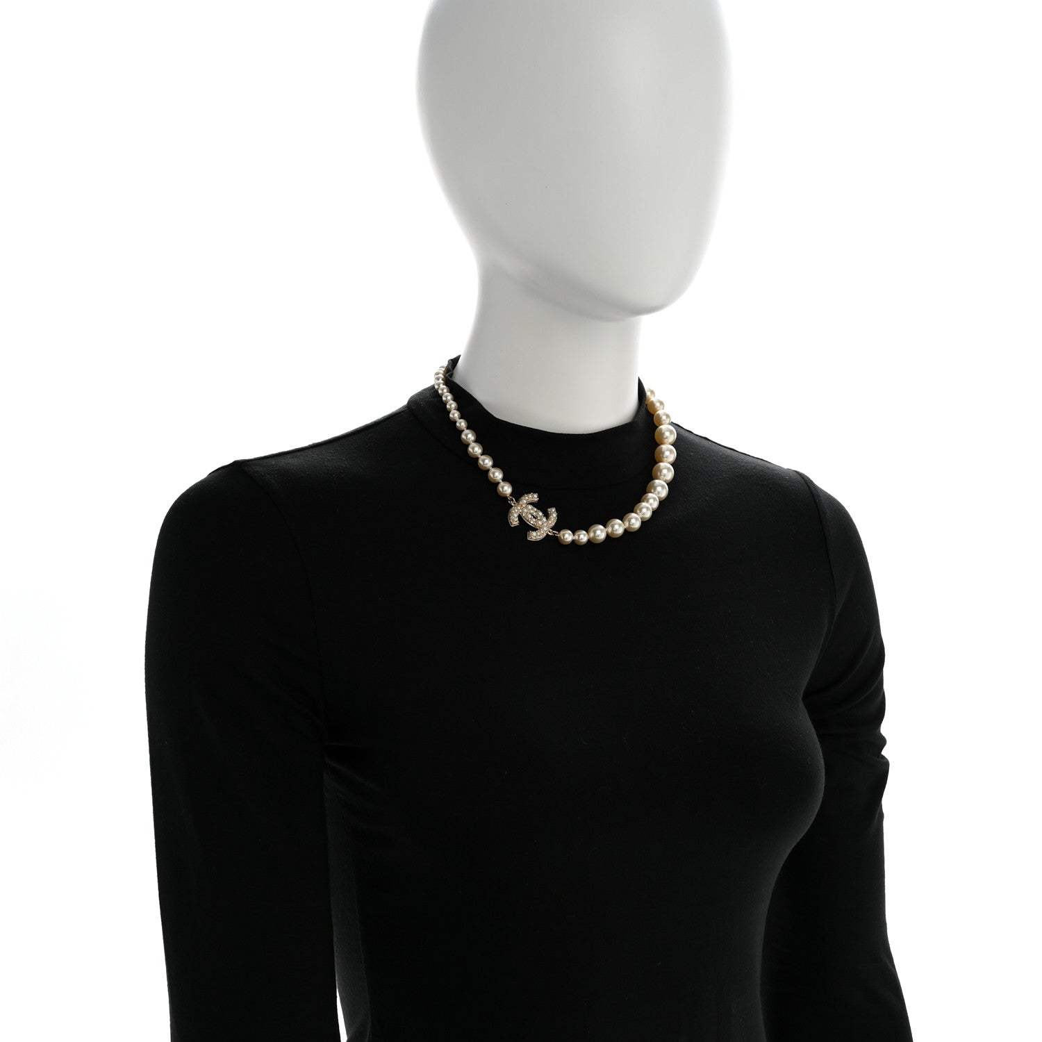 Chanel Pearl CC 100th Anniversary Necklace Light Gold 2 of 6