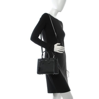 Saint Laurent Grained Calfskin Nano Sac De Jour Black 2 of 8