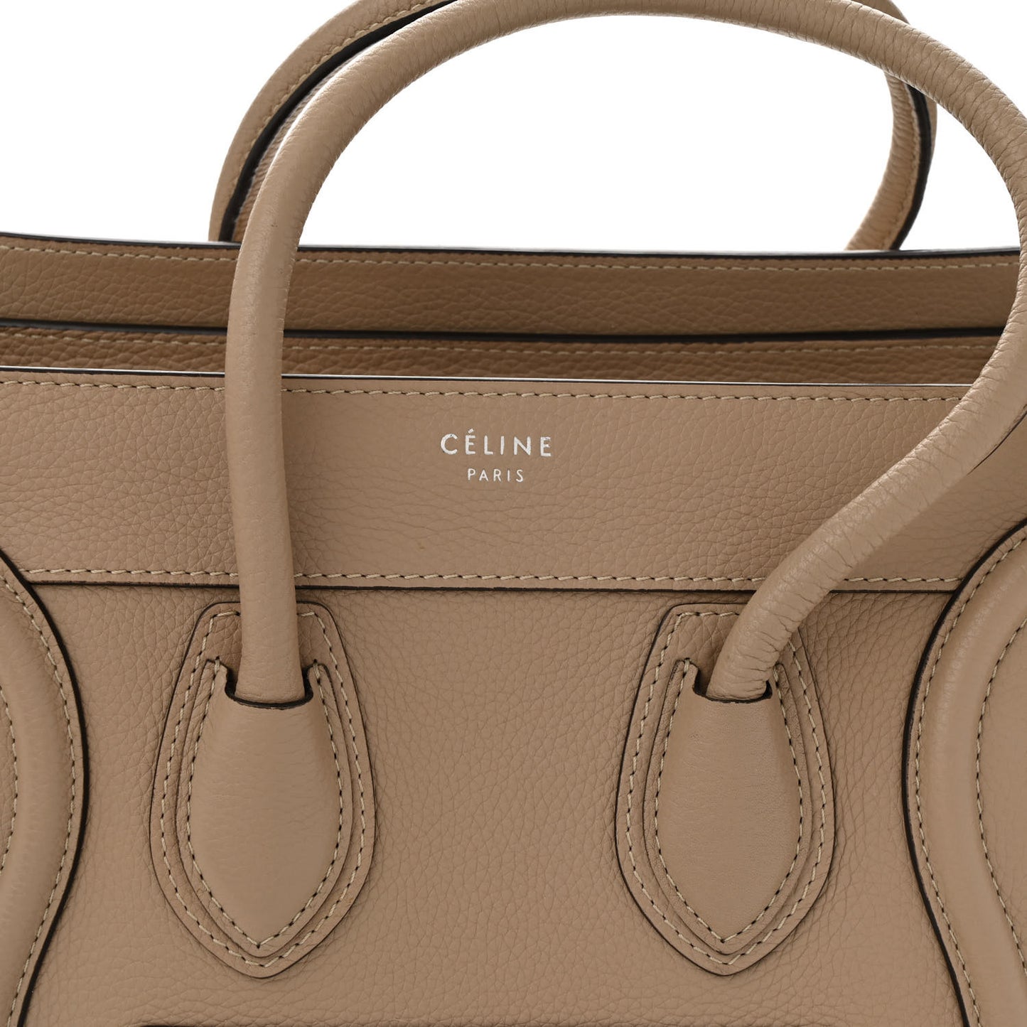 Drummed Calfskin Micro Luggage Dune