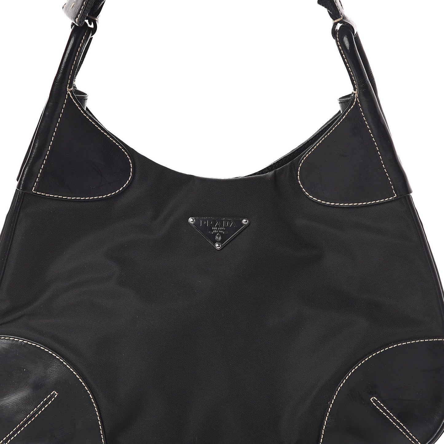 Tessuto Light Nylon Shoulder Bag Black