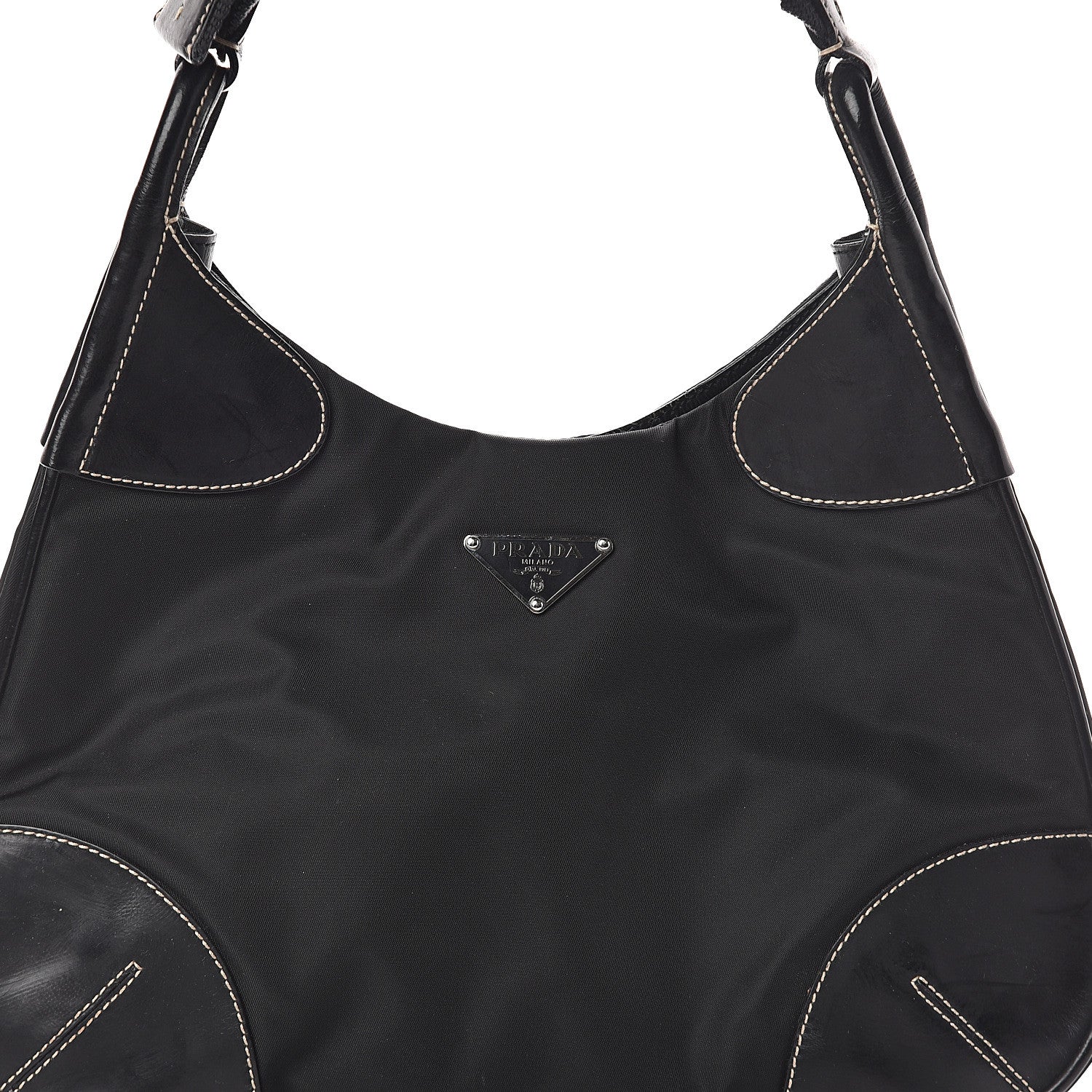 Prada Tessuto Light Nylon Shoulder Bag Black 5 of 8