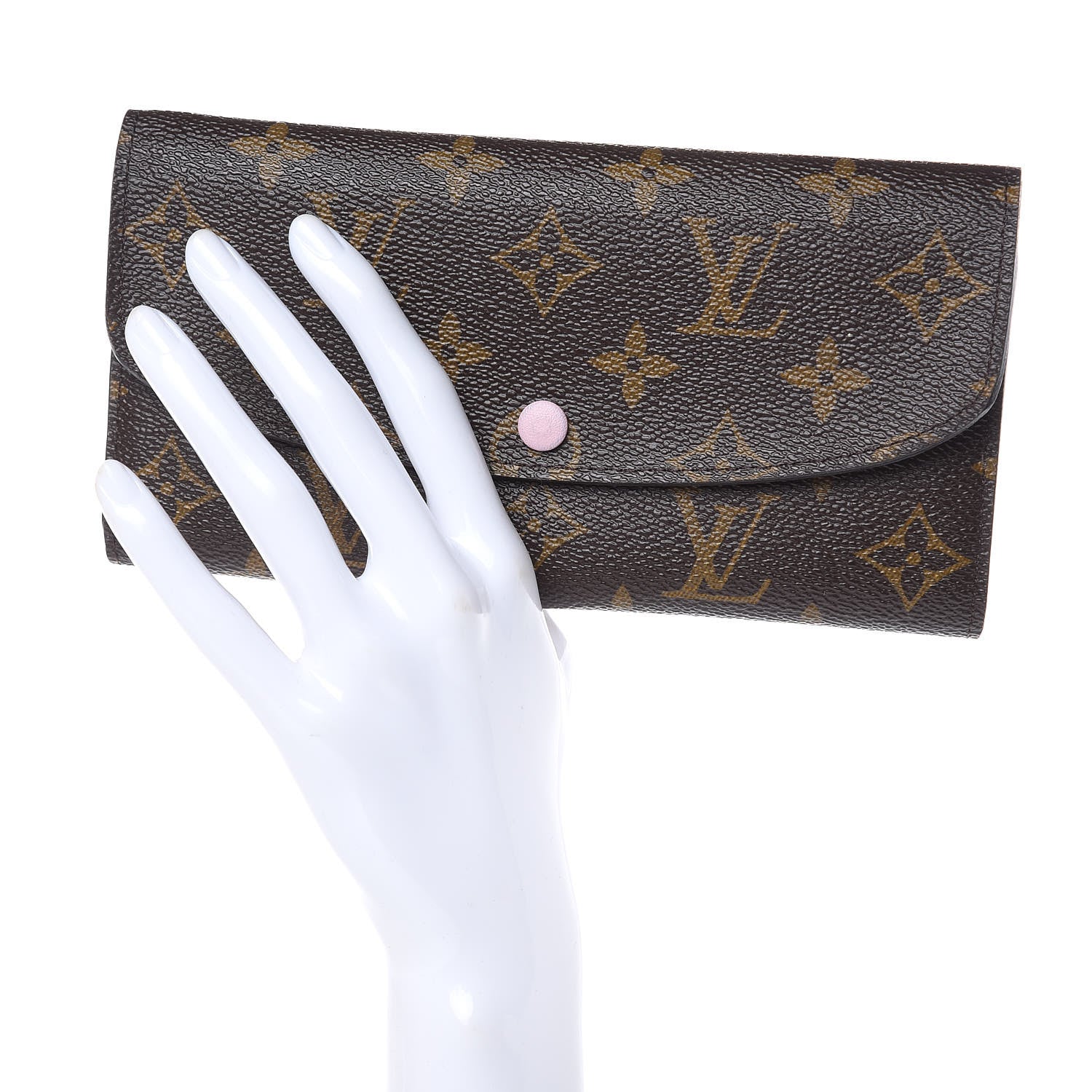 Louis Vuitton Monogram Emilie Wallet Rose Ballerine 2 of 10