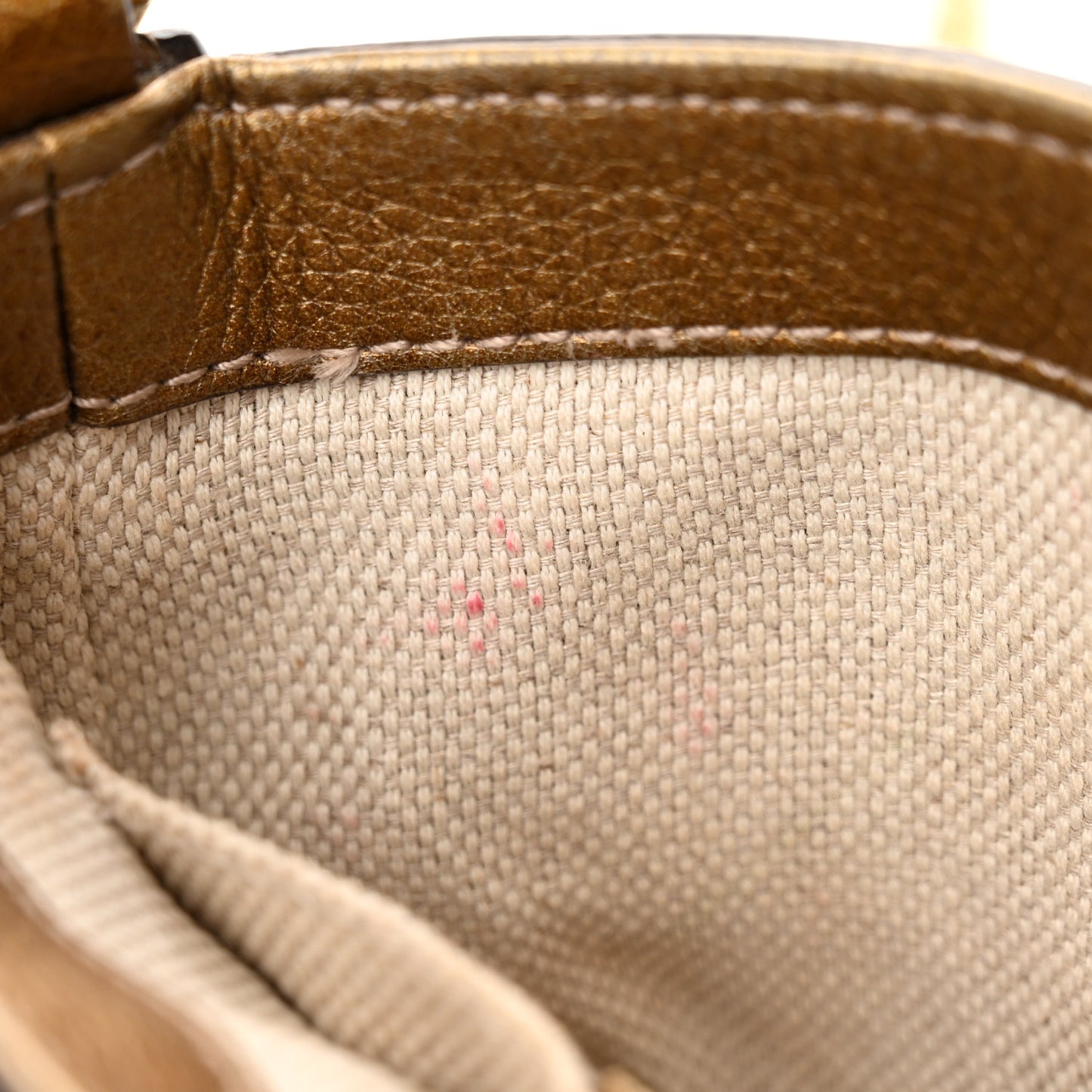 Metallic Pebbled Calfskin Small Soho Flap Crossbody Gold Ombre