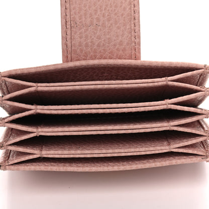 Gucci Dollar Calfskin GG Marmont Card Case Perfect Pink 4 of 8