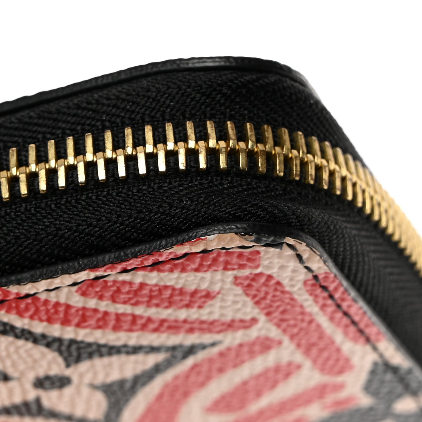 Monogram Giant Crafty Zippy Wallet Creme Rouge Black