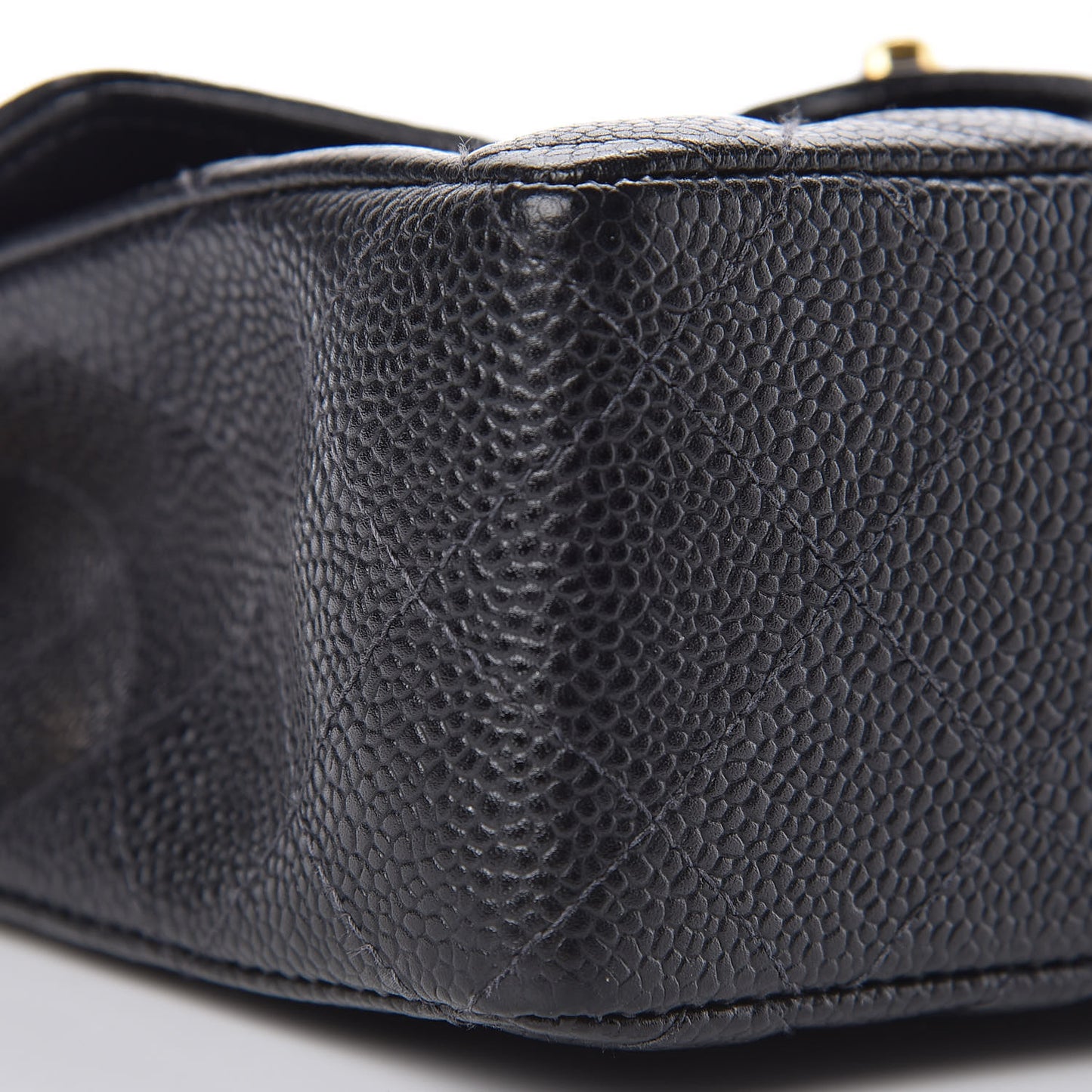 Caviar Quilted Mini Square Flap Black
