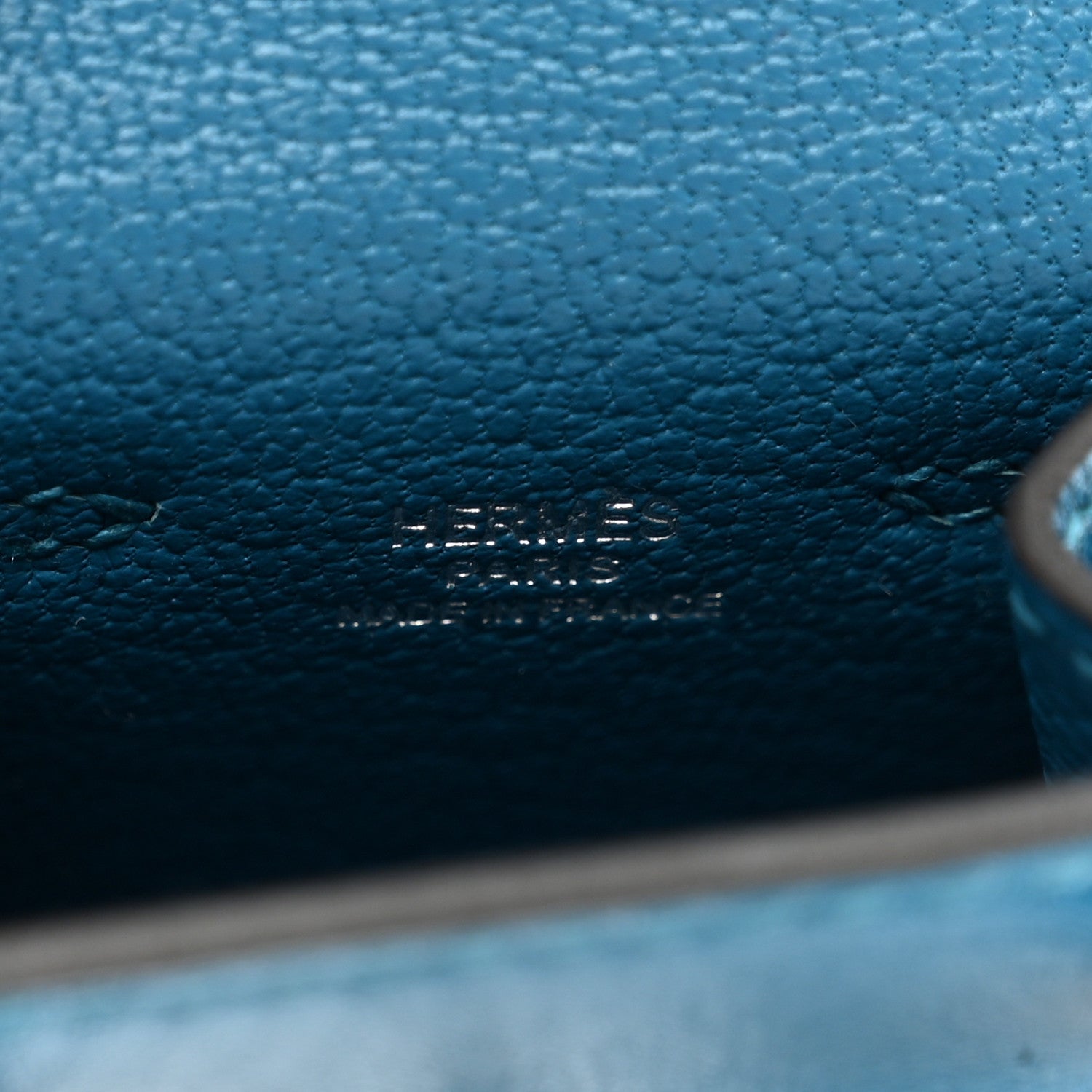 Hermes Tadelakt Chevre Mysore Kelly Quelle Idole Bag Charm Bleu Izmir Jaune Bourgeon Bleu Brume Vert Bosphore 4 of 4