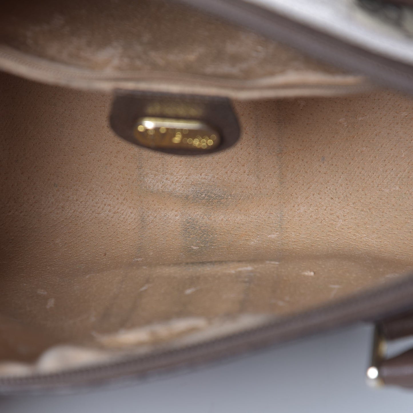 GG Plus Monogram Vintage Web Small Boston Dark Brown