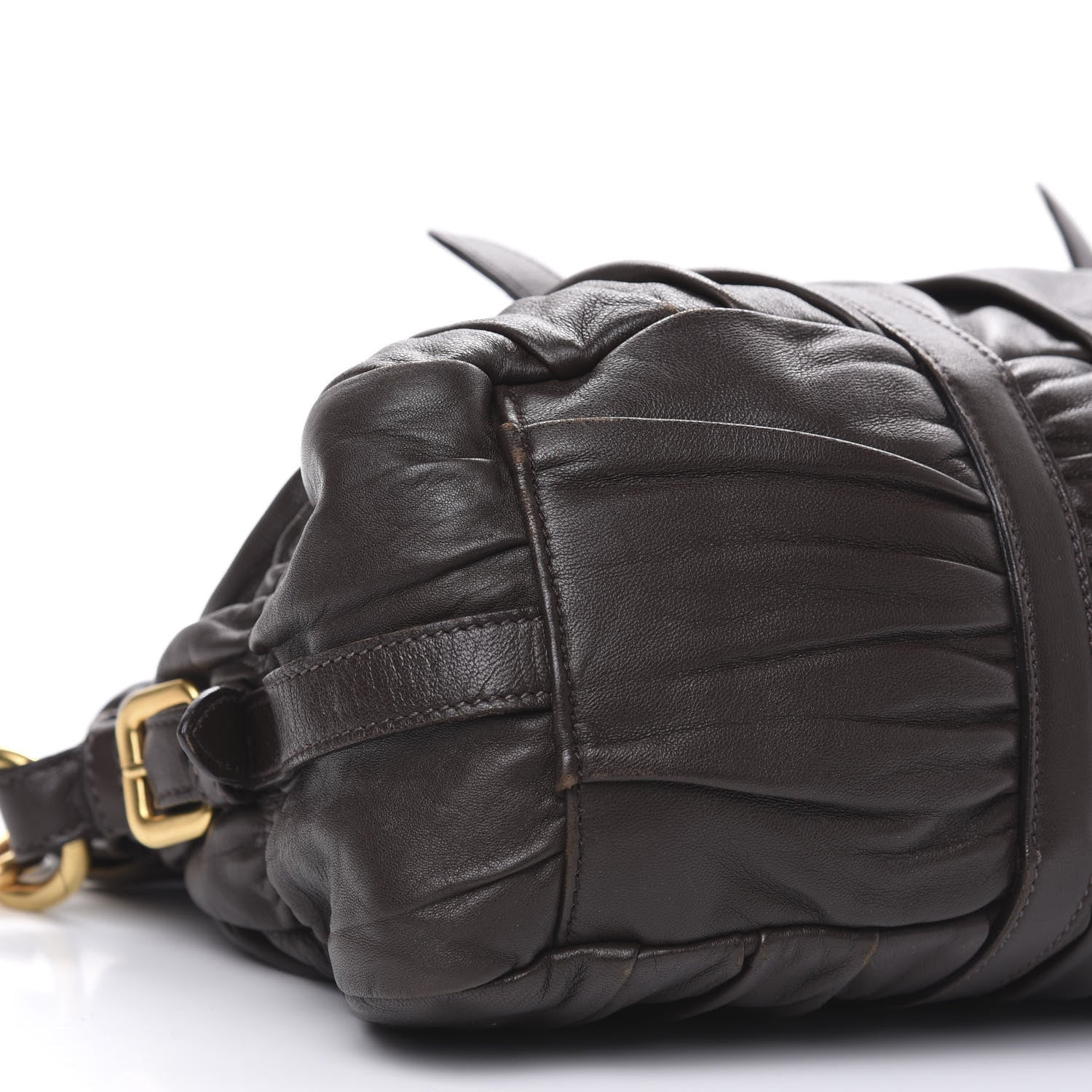 Prada Nappa Gaufre Shopping Satchel Brown 8 of 14