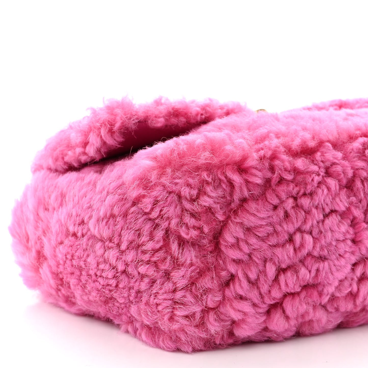 Shearling Sheepskin Medium Chanel 19 Flap Pink
