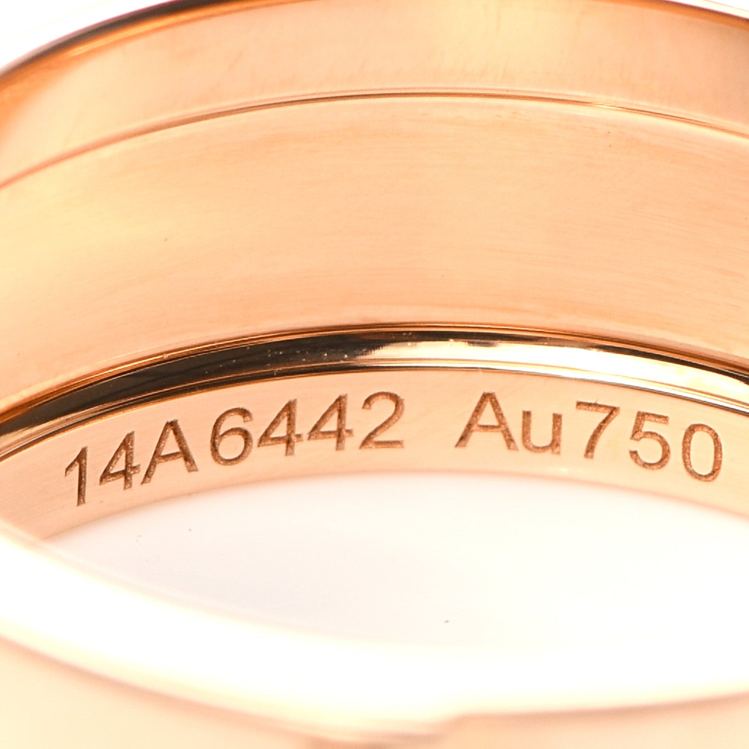 Hermes 18K Rose Gold Diamond GM Kelly Ring 52 6 4 of 6