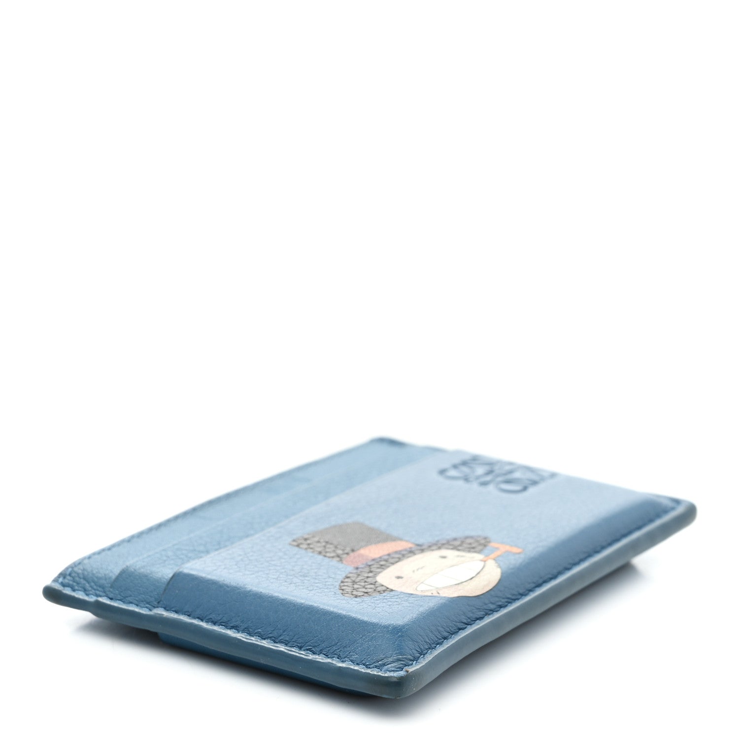 Loewe X HOWL'S MOVING CASTLE Calfskin Turnip Head Card Holder Sea Blue 4 of 8