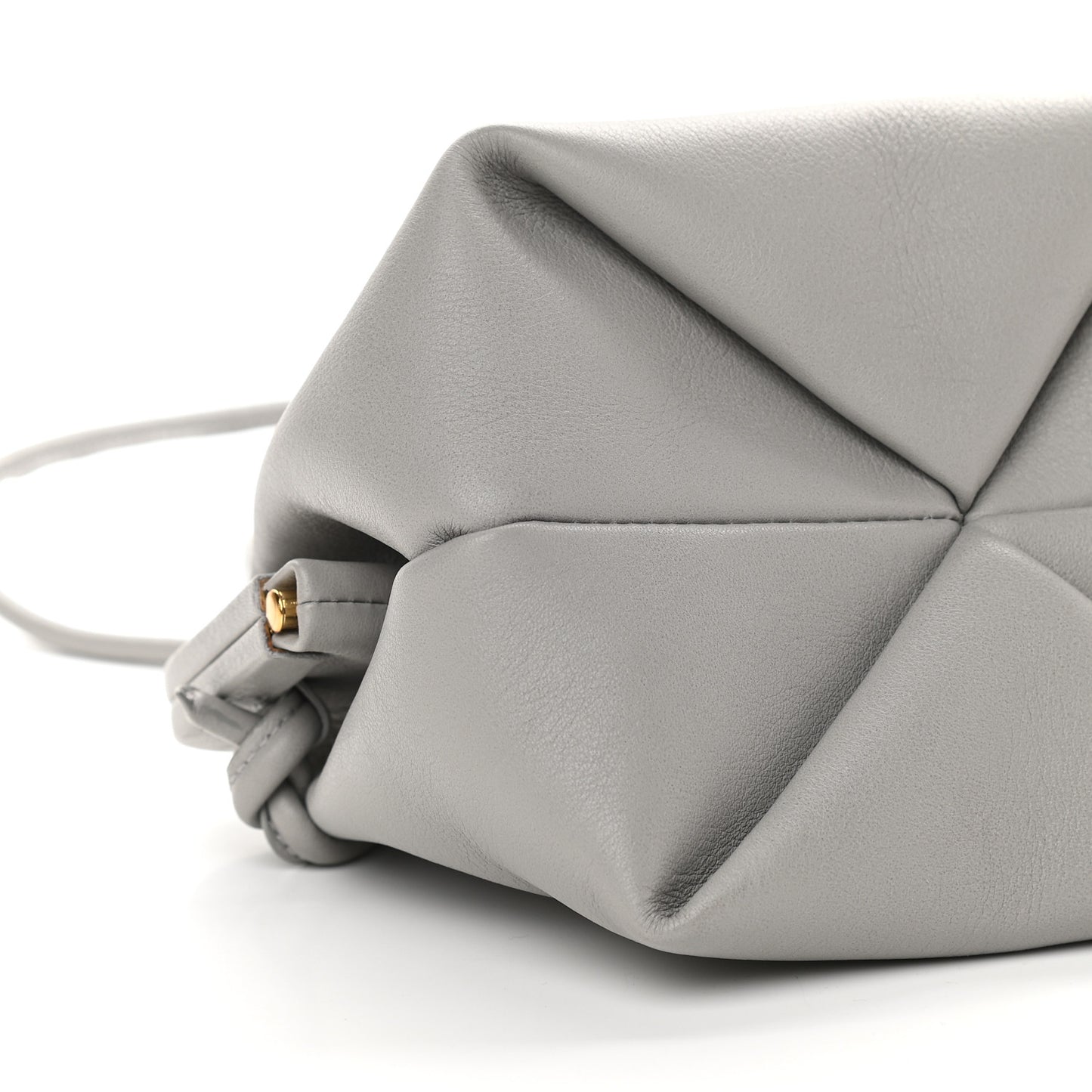 Lambskin Mini Bloom Shoulder Bag Gray