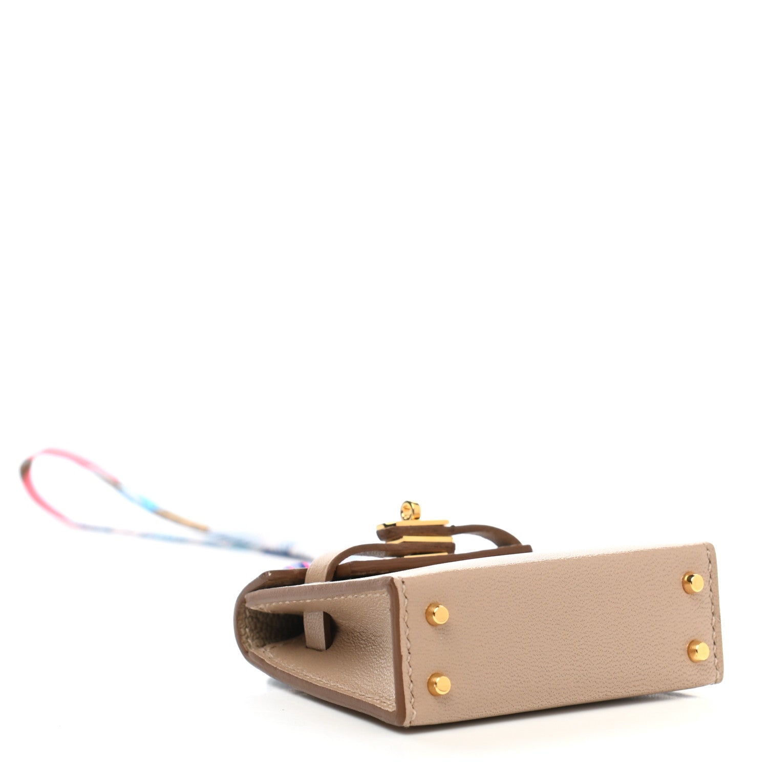 Hermes Tadelakt Mini Kelly Twilly Bag Charm Argile 5 of 6