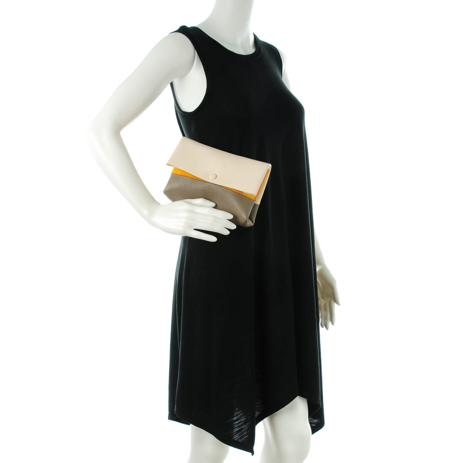 Celine Calfskin All Soft Pouch Cream 2 of 8