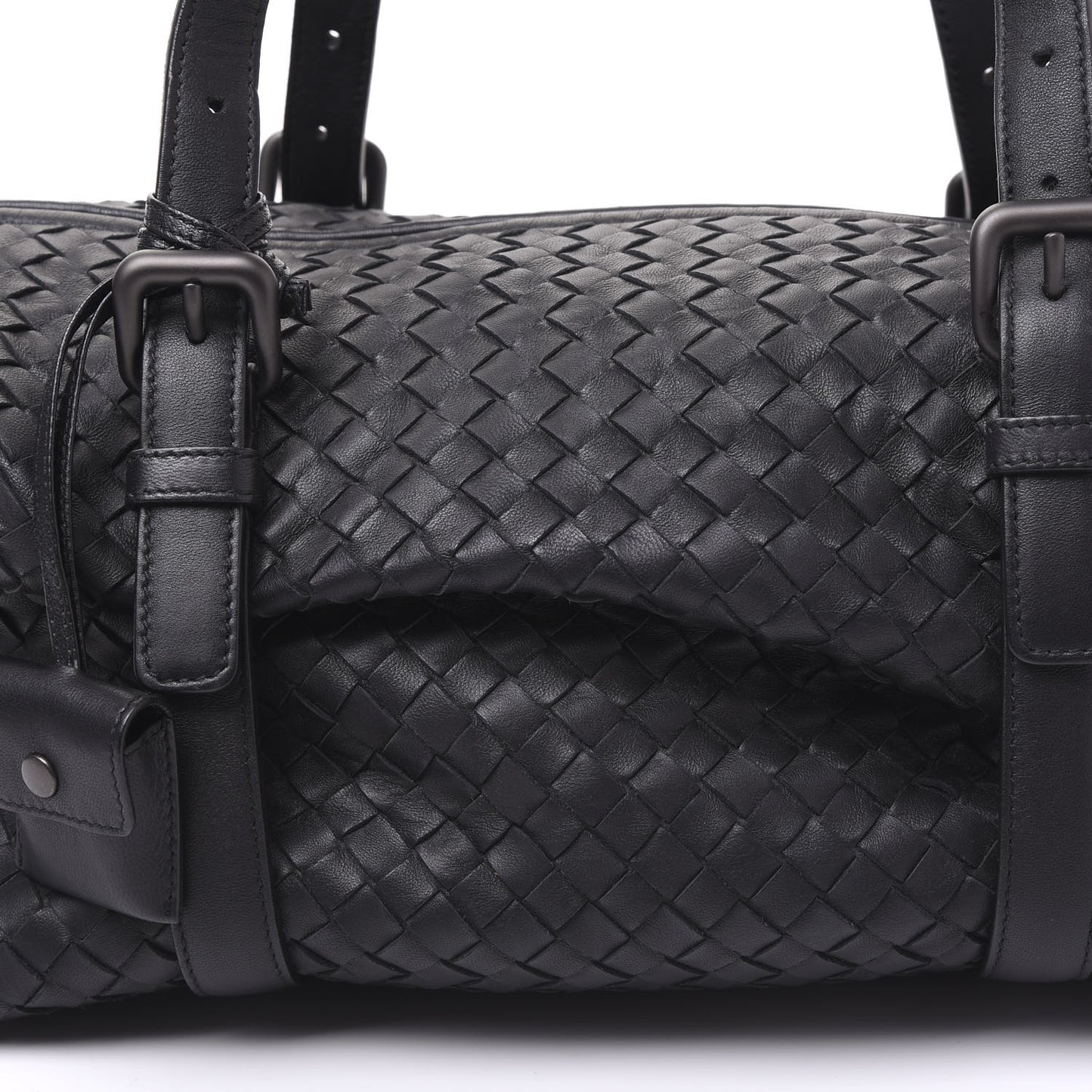 Nappa Intrecciato Montaigne Rings Satchel Black