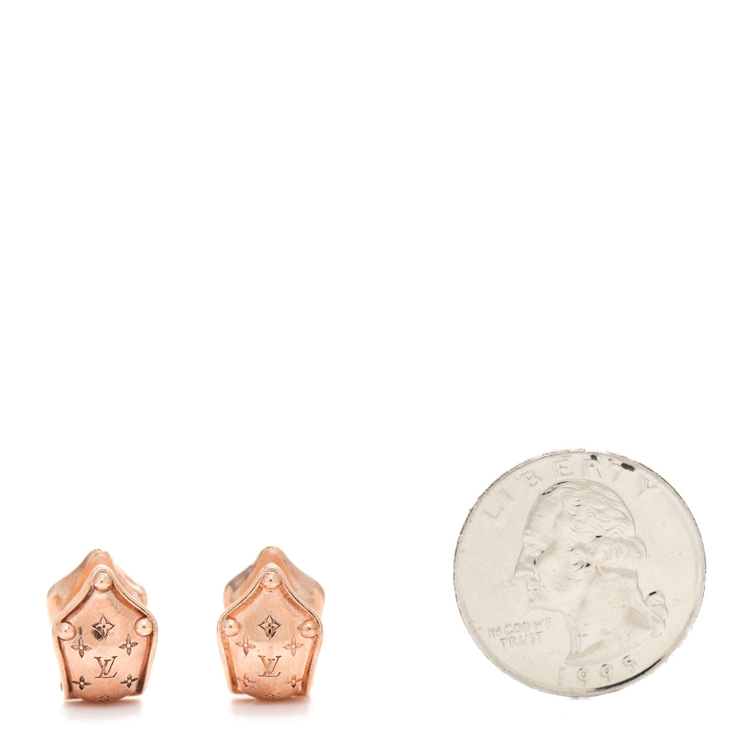 Louis Vuitton Nanogram Clip On Earrings 2 of 4