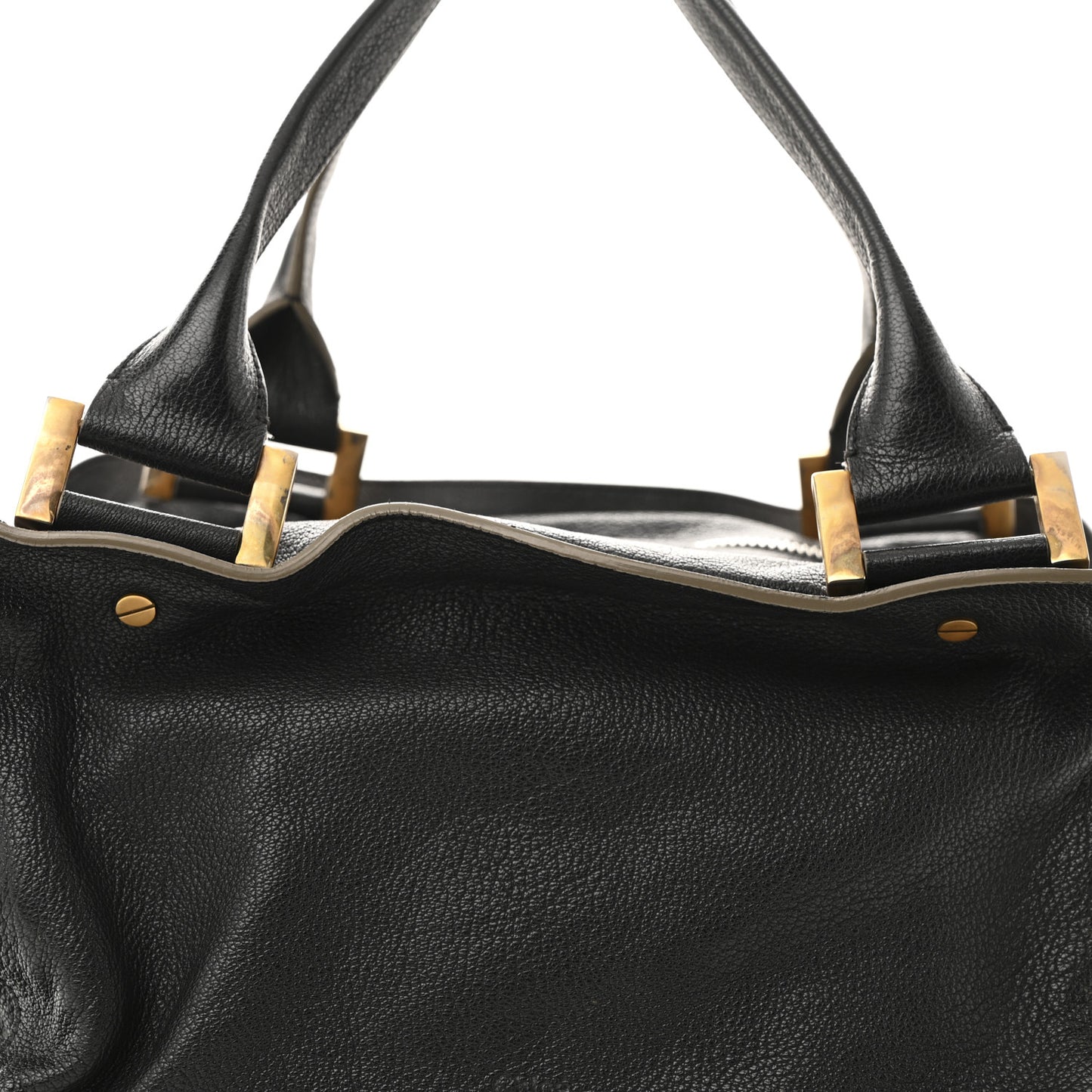 Goatskin Large Dalston Satchel Black
