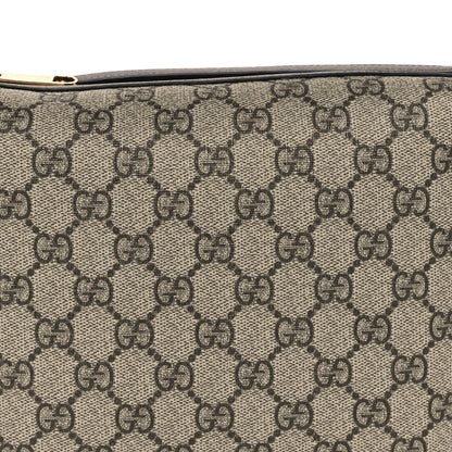 Gucci GG Supreme Monogram Textured Calfskin Web Super Mini Ophidia Shoulder Bag Beige Ebony New Acero 8 of 10