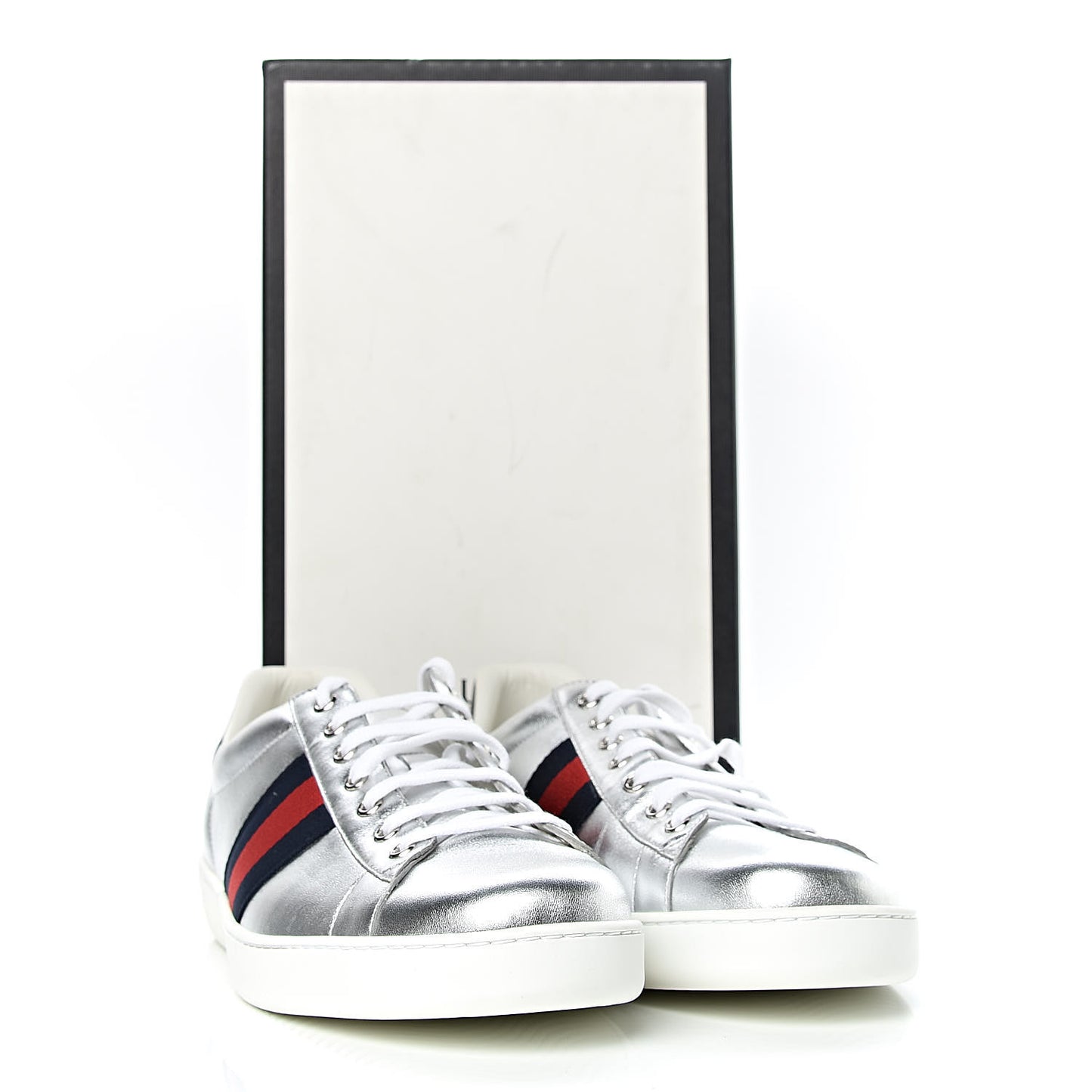 Metallic Nappa Silk Ayers Mens Ace Web Sneakers 12.5 Silver