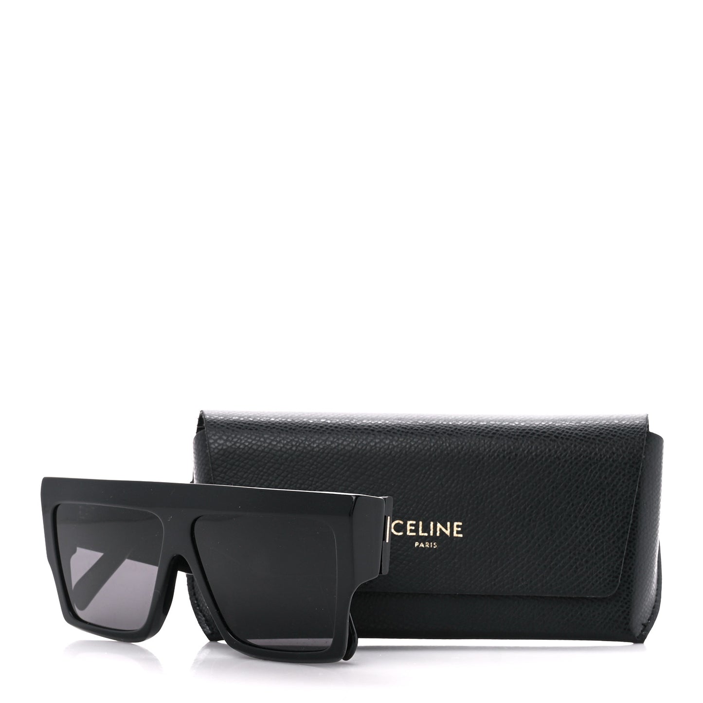 Acetate Chunky Rectangle Sunglasses CL 40092I Black