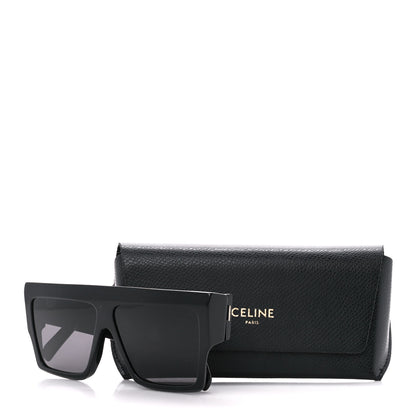 Celine Acetate Chunky Rectangle Sunglasses CL 40092I Black 7 of 7
