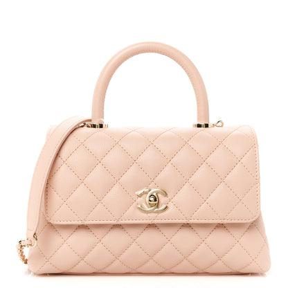 Chanel Caviar Quilted Mini Coco Handle Flap Light Pink 1 of 12