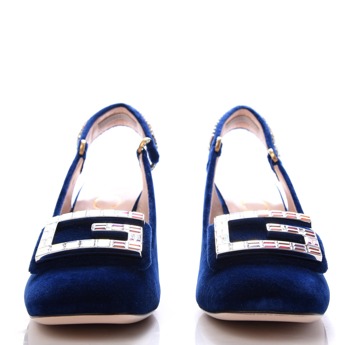 Velvet Crystal Square G Madelyn Slingbacks 37.5 Cobalt Blue