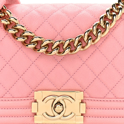 Chanel Caviar Quilted Small Boy Flap Pink 8 of 10