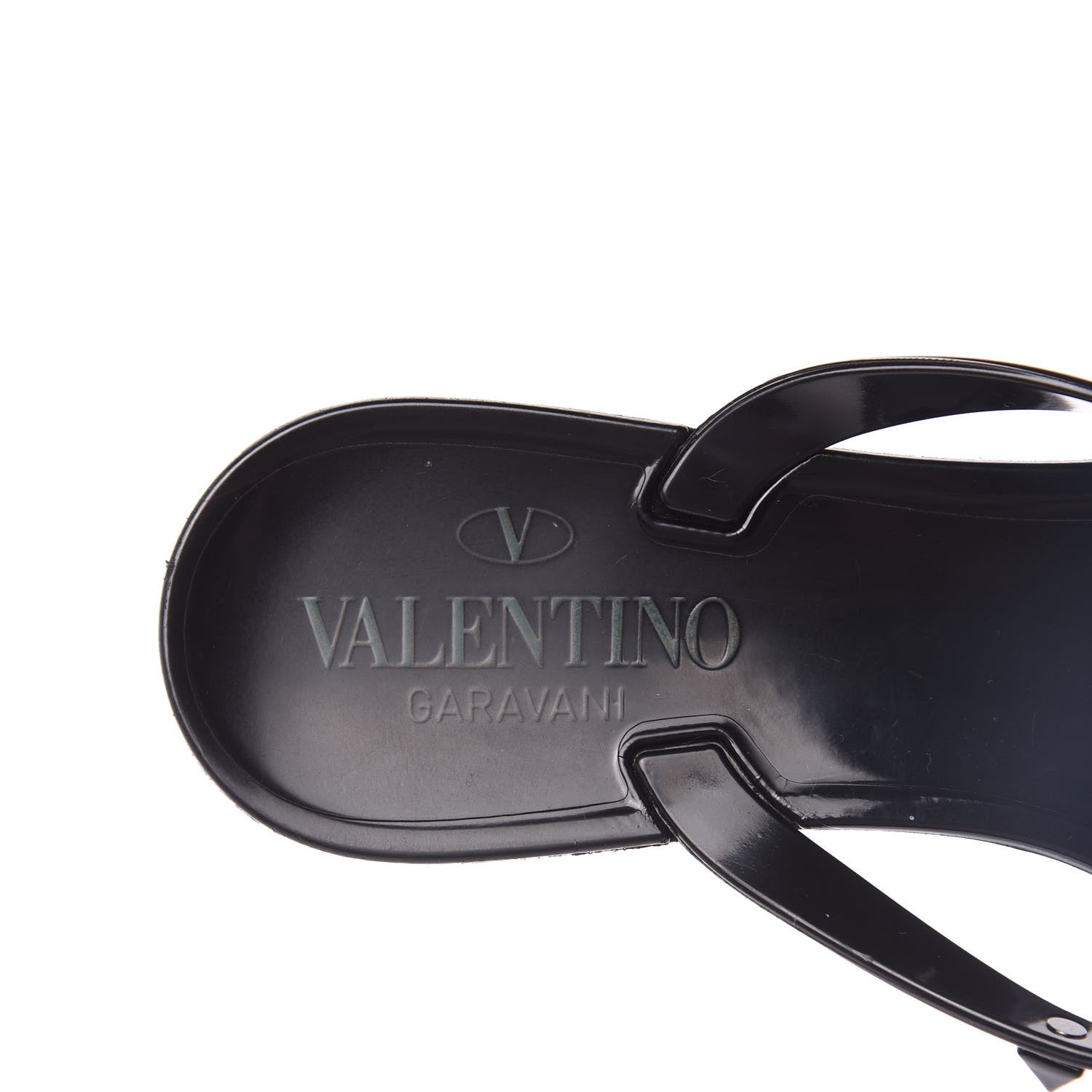 Valentino Garavani PVC Jelly Rockstud Bow Thong Sandals 35 Black 8 of 10