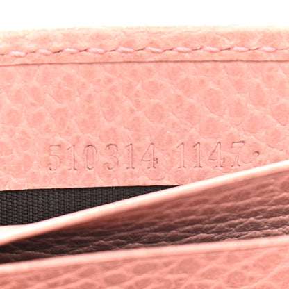 Gucci Dollar Calfskin Interlocking G Chain Wallet Soft Pink 7 of 10