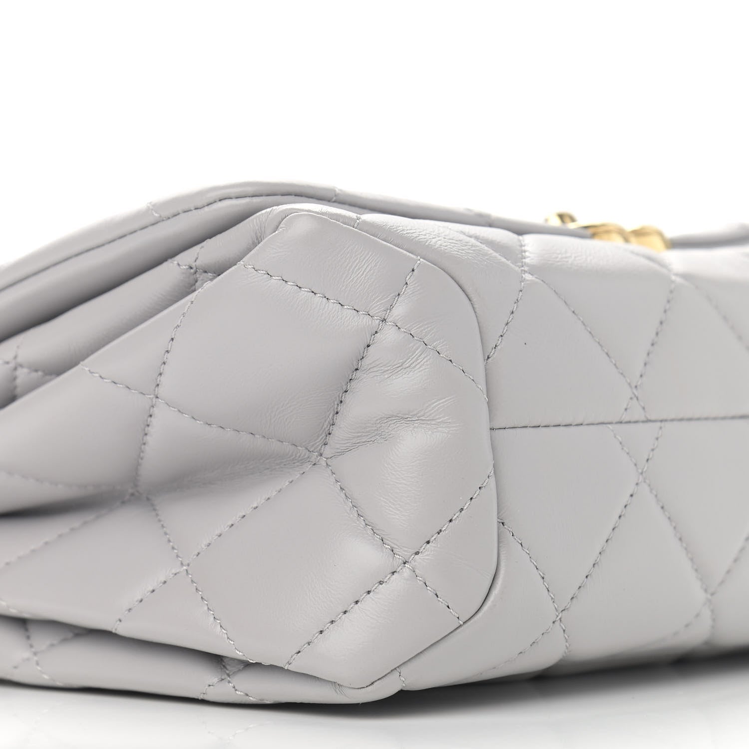 Chanel Lambskin Quilted Medium Color Match Flap Grey 8 of 10